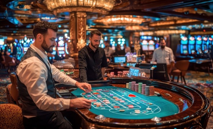 Antarmuka aplikasi sni777 menampilkan meja kasino langsung dan opsi sportsbook